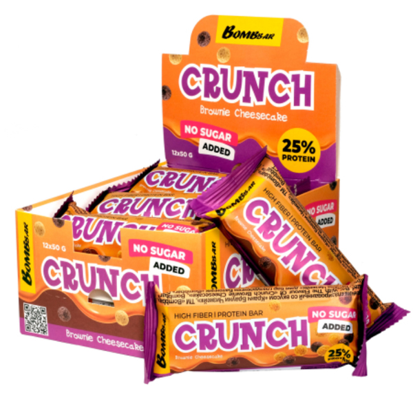 

Протеиновый батончик BOMBBAR Crunch, Брауни, 20шт по 50г, BOMBBAR Crunch