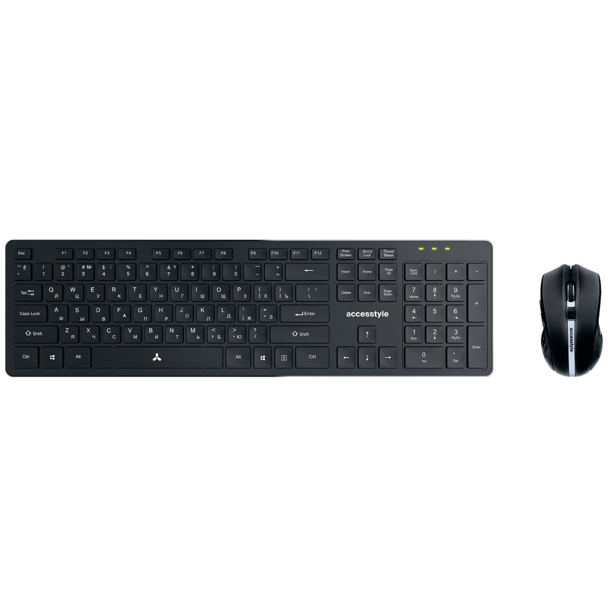 Беспроводной комплект клавиатура+мышь Accesstyle KM201-ORE, серый