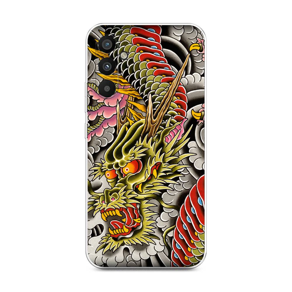 

Чехол на Samsung Galaxy A34 5G "Японский дракон", Желтый;розовый;красный, 2107850-4