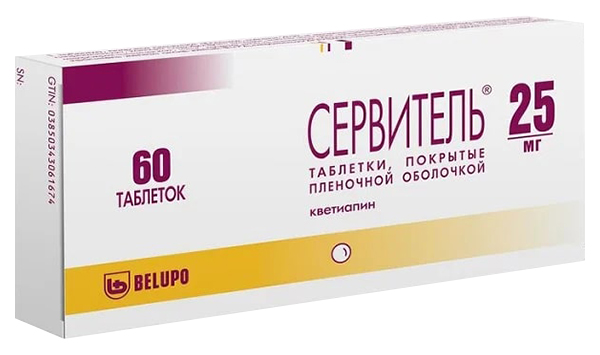 Купить Сервитель таблетки 25 мг 60 шт., Genepharm S.A.