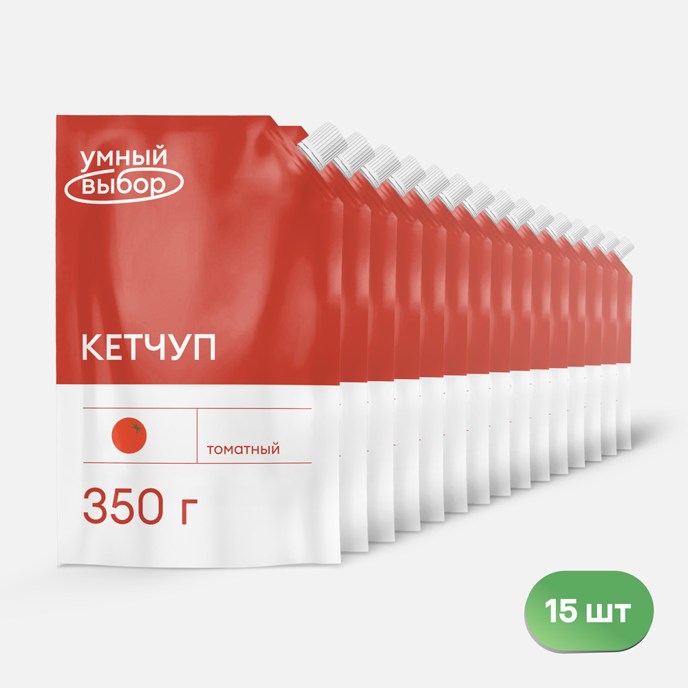 Кетчуп Умный выбор томатный, 15x350 г