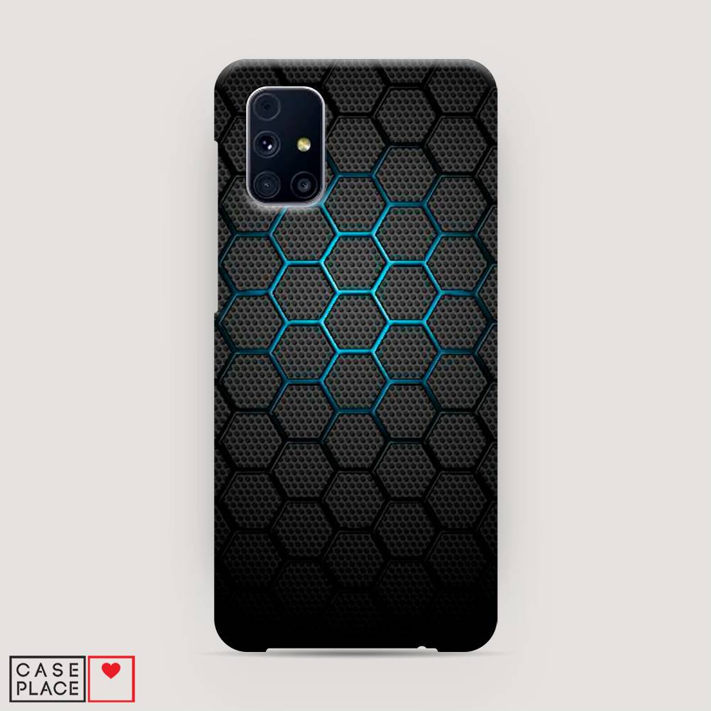 фото Чехол awog "бирюзовые соты" для samsung galaxy m31s