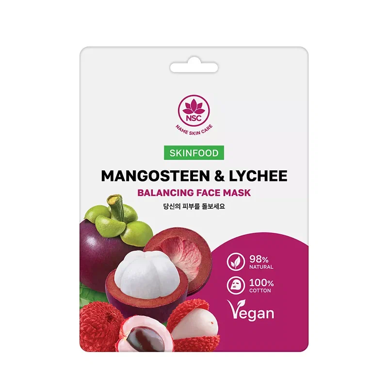 

Маска для лица NAME SKIN CARE Skinfood Мангостин и личи питательная, тканевая 22 г