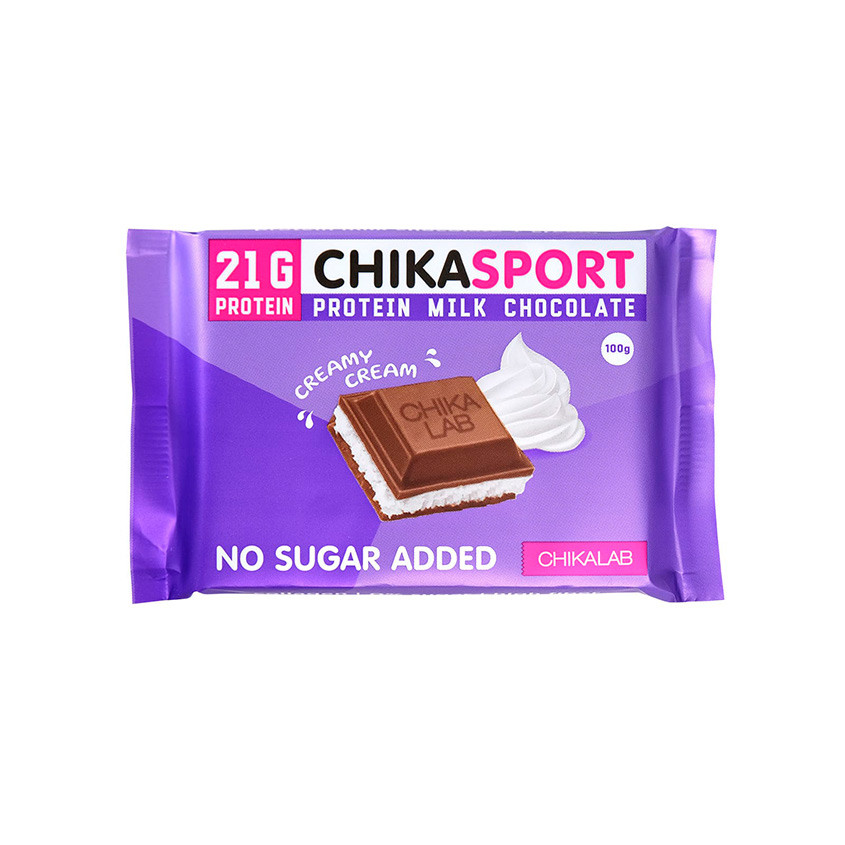 Шоколад Chikalab Chika Sport молочный, со сливочной начинкой, 100 г