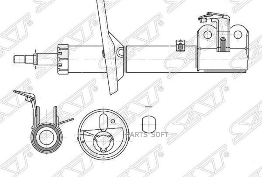 

Стойка Передняя Toyota Rav4 94-00 Rh Sat