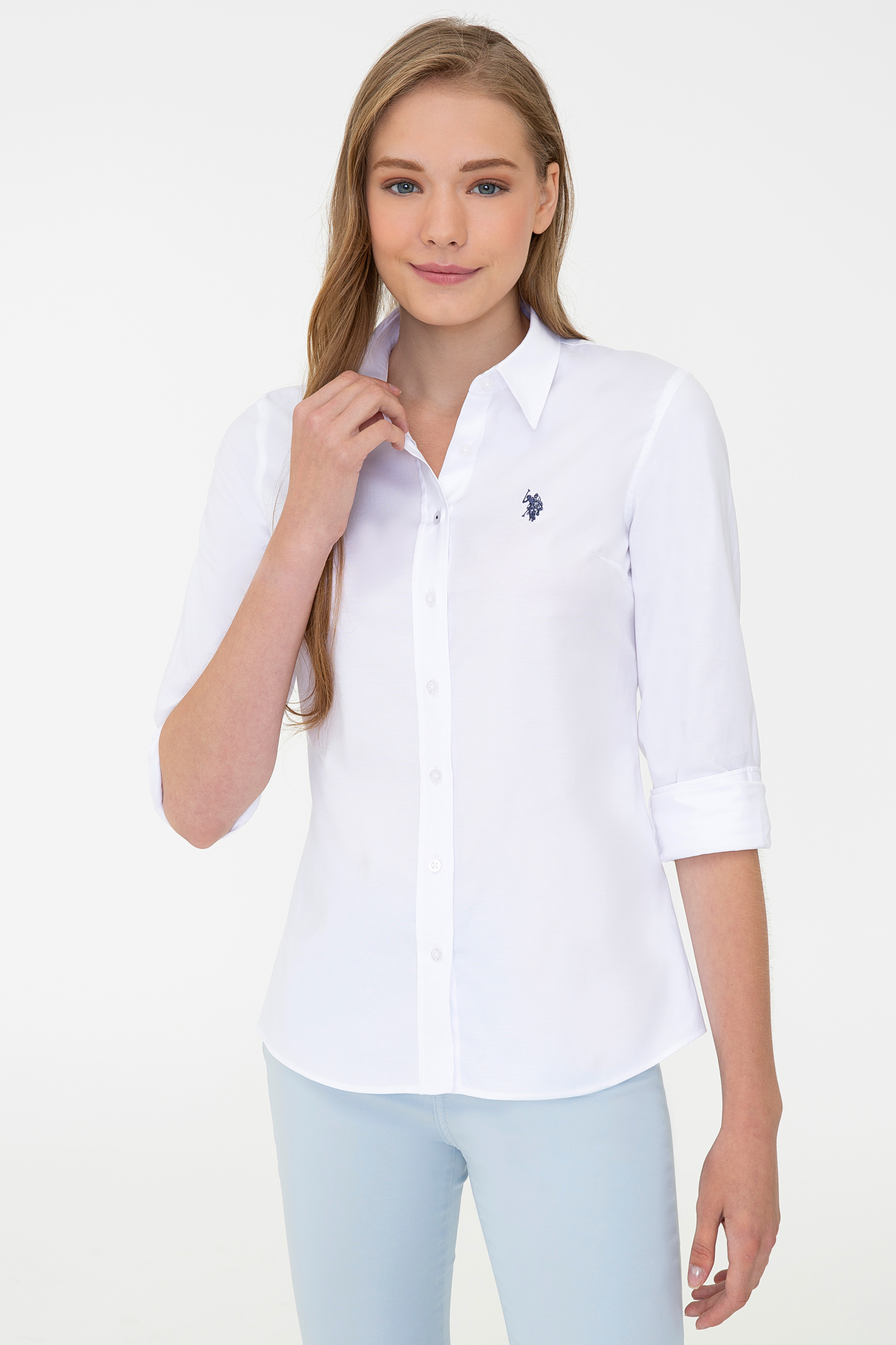 

Рубашка женская U.S. POLO Assn. G082SZ0040CRISTA021K белая 34, G082SZ0040CRISTA021K