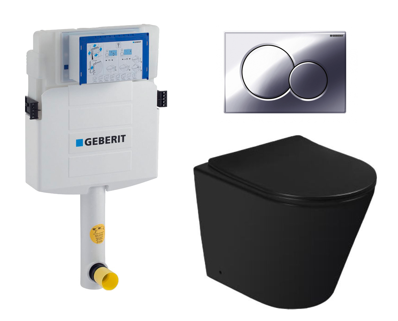 

Комплект: смывной бачок Geberit Duofix + унитаз SL-5020MB + кнопка хром, 535654