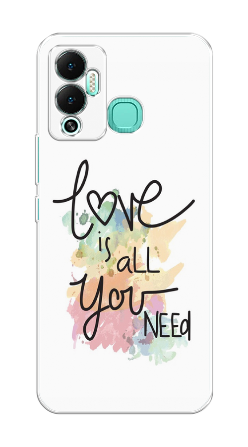 

Чехол на Infinix Hot 12 Play "Love is all you need", Белый;черный;зеленый, 3101750-1