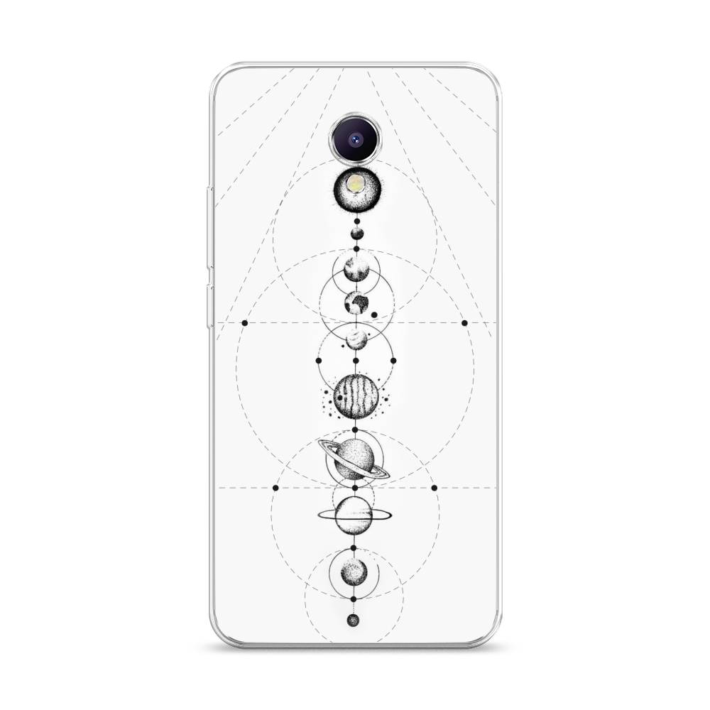 

Чехол на Meizu M5 Note "Парад планет", Серый, 71650-2