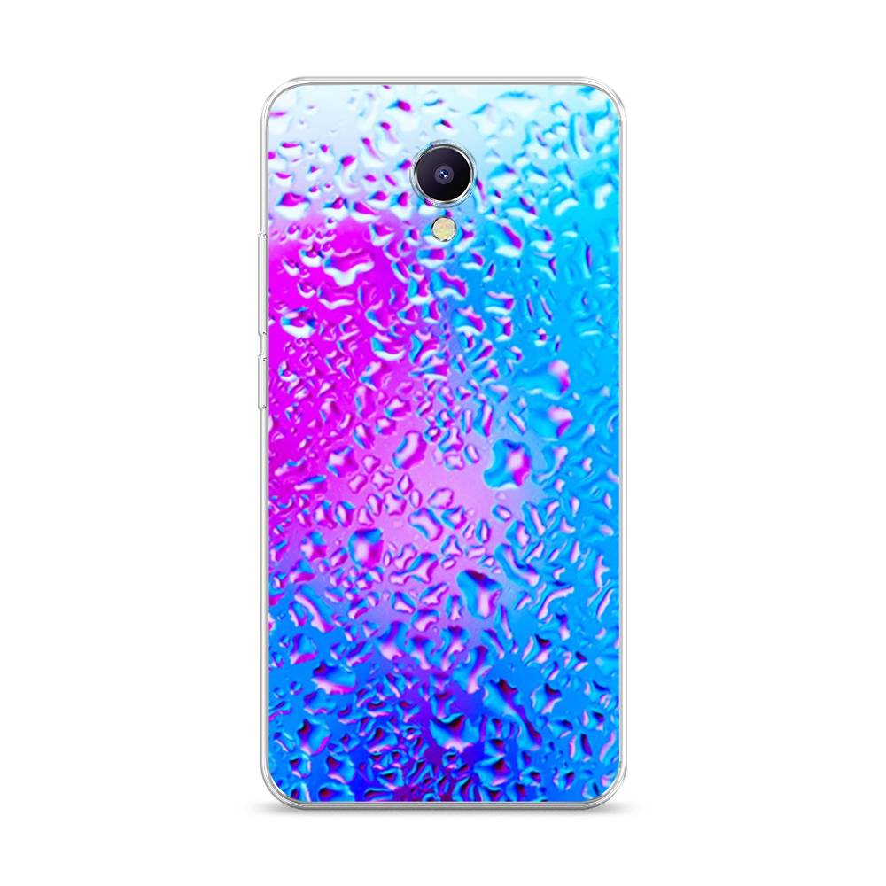 

Чехол на Meizu M5 Note "Капли на стекле", Голубой;розовый, 71650-3