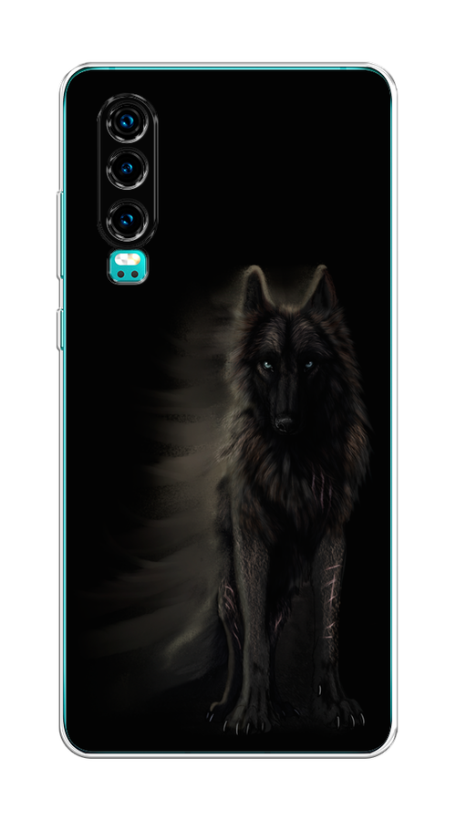 

Чехол на Huawei P30 "Туманный волк", Черный, 68550-1