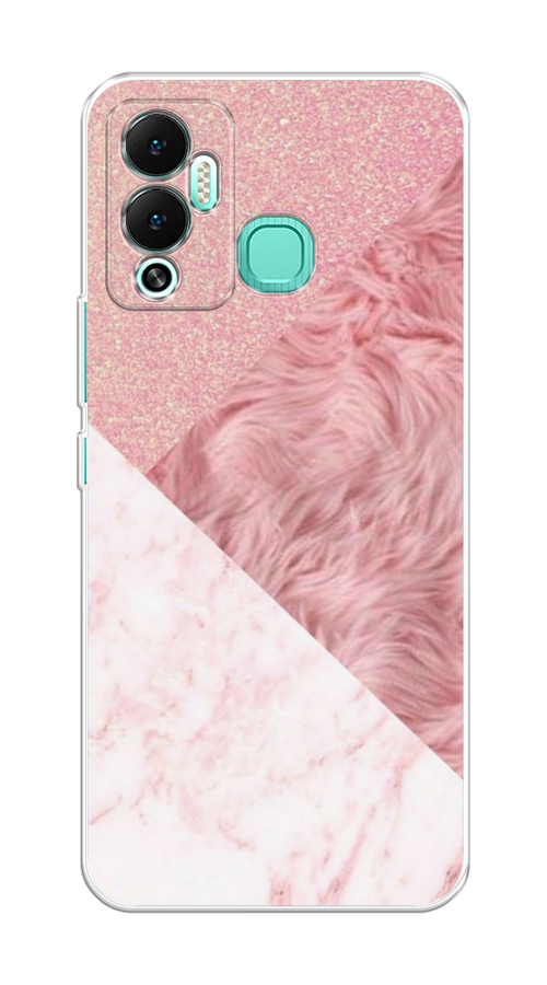 

Чехол на Infinix Hot 12 Play "Текстурные треугольники", Розовый;белый, 3101750-1