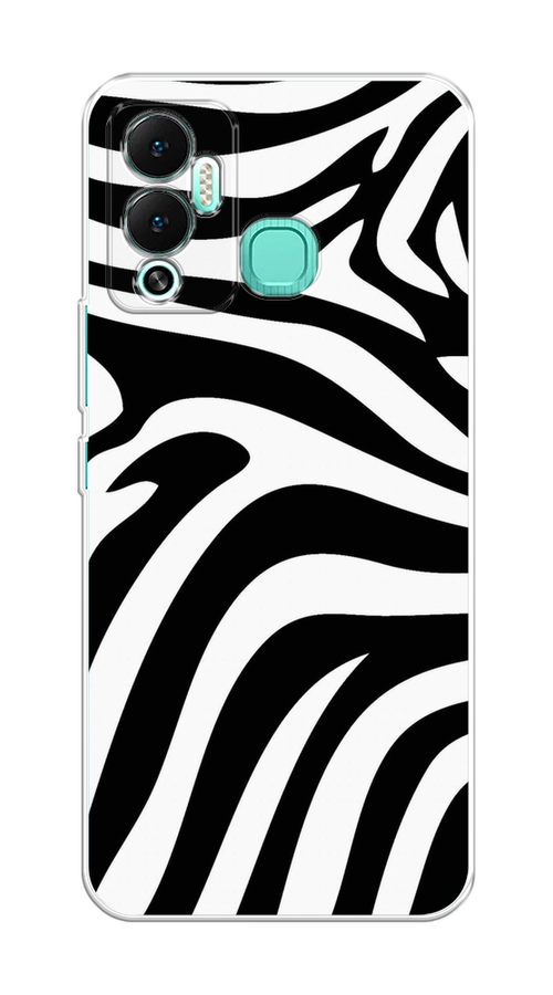 

Чехол на Infinix Hot 12 Play "Полоски зебры", Черный;белый;бежевый, 3101750-1