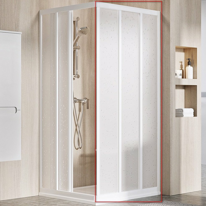 

Душевая дверь Ravak Supernova ASRV3-90 15V7010211 профиль Белый витраж пластик Pearl