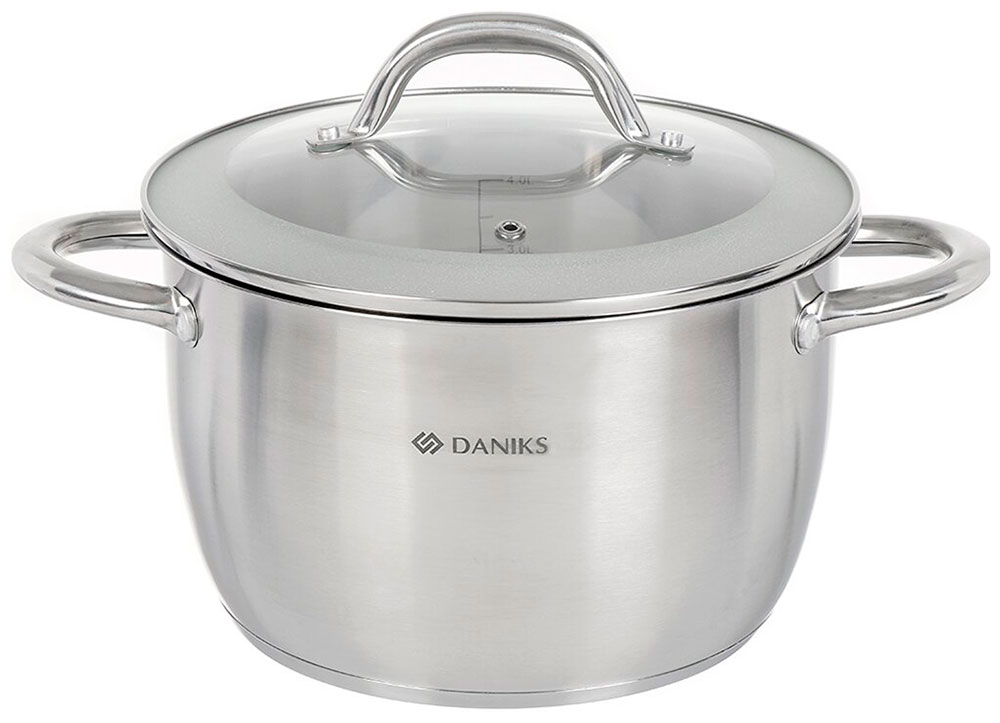 

Кастрюля Daniks Перл GS-01205-22 397615 5 л, Серебристый, Перл GS-01205-22 397615 5 л