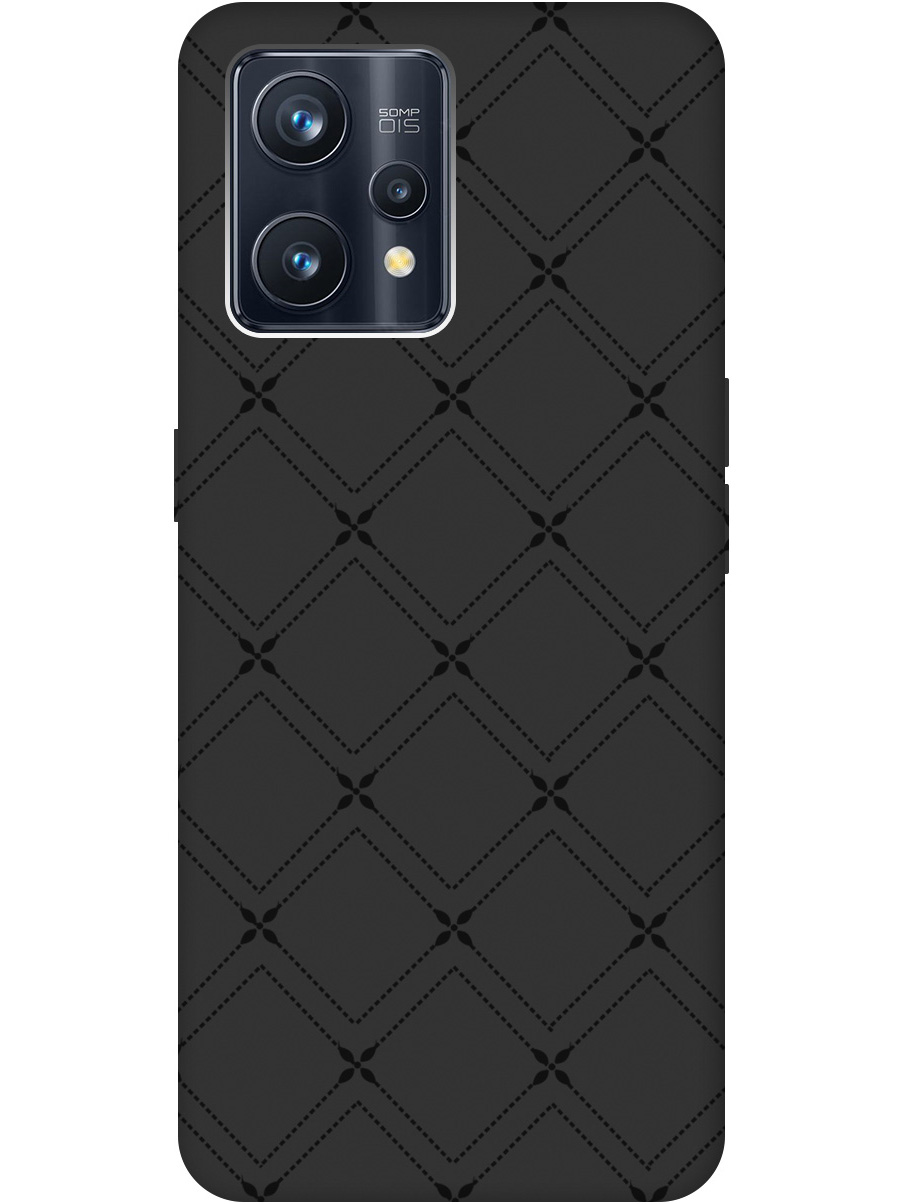 

Силиконовый чехол на Realme 9 Pro+ с рисунком "Стильные линии" Soft Touch черный, 20000481