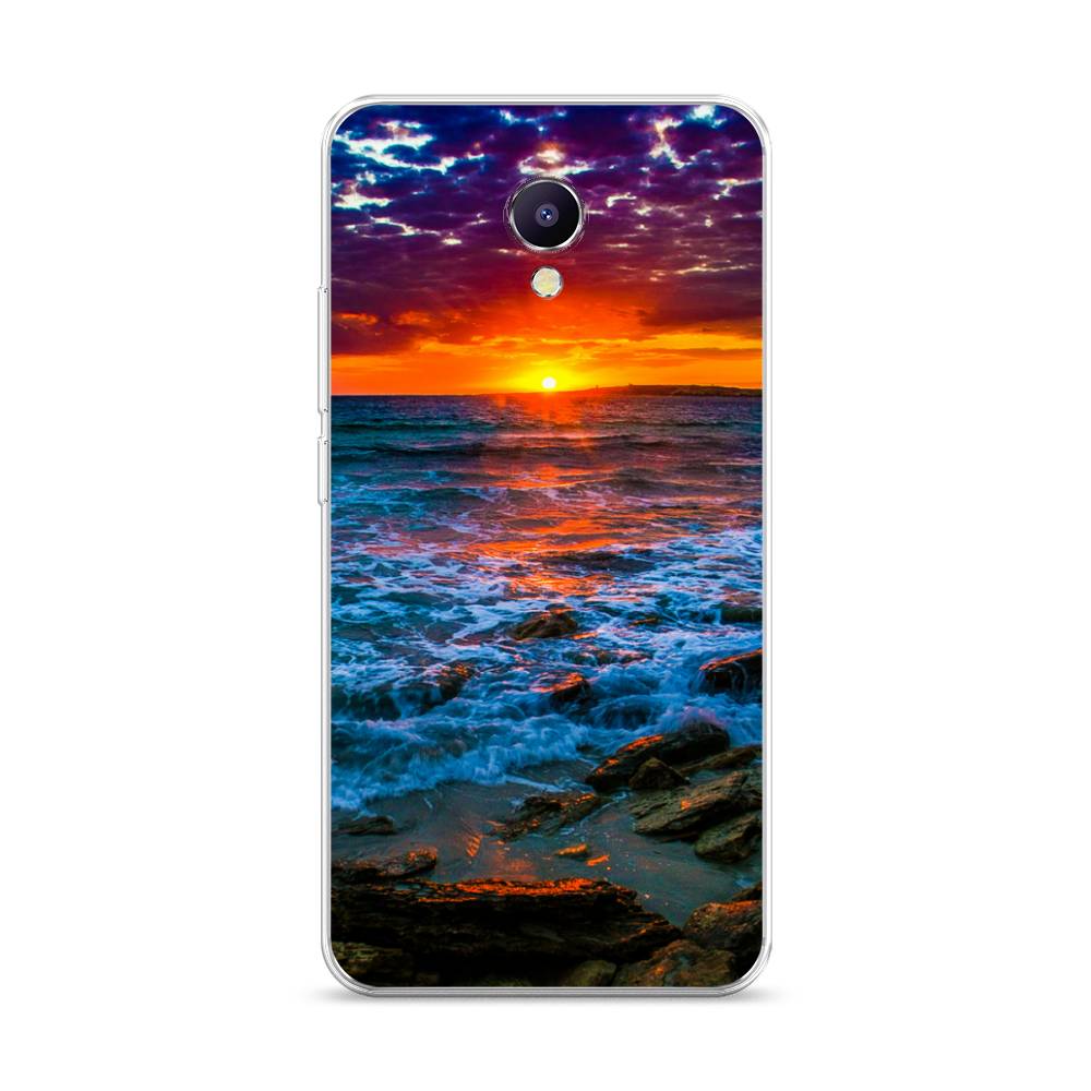 

Чехол на Meizu M5 Note "Закат 1", Оранжевый;синий, 71650-2