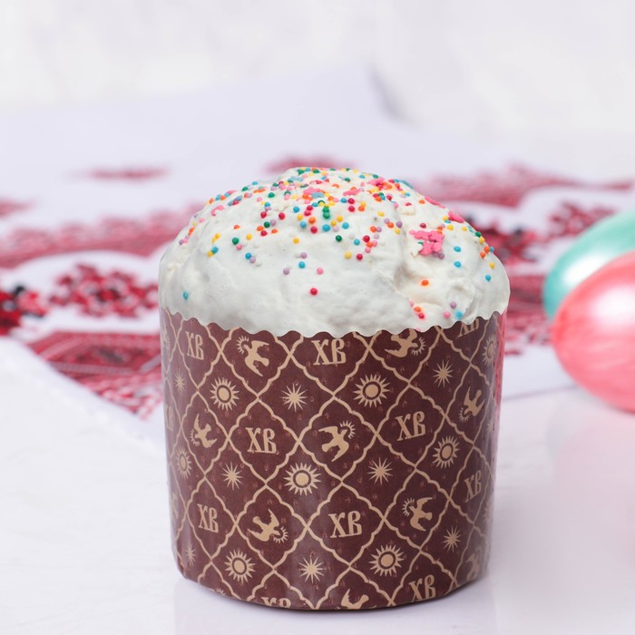 

Форма бумажная для кекса, маффинов и кулича "ХВ" 70 х 60 мм