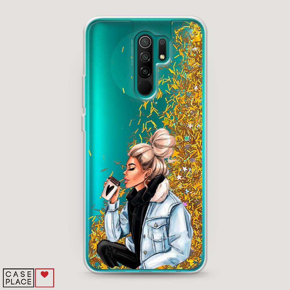 

Жидкий чехол с блестками "Cute girl" на Xiaomi Redmi 9, 38390-1
