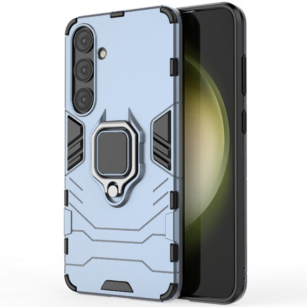 

Противоударный чехол Transformer Ring для Samsung Galaxy S24 Plus, светло-синий, Transformer Ring