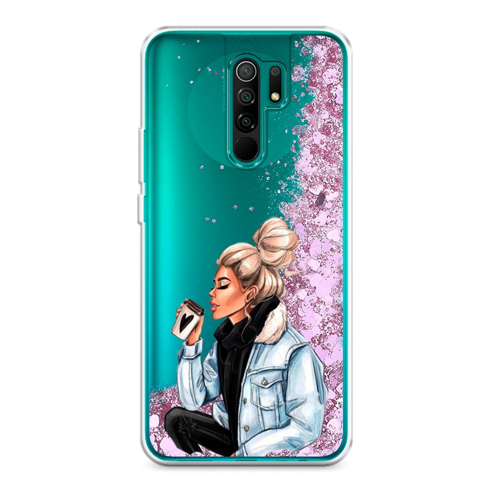 

Жидкий чехол с блестками "Cute girl" на Xiaomi Redmi 9, 38394-1