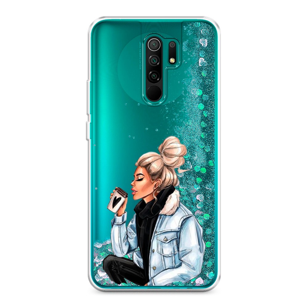 

Жидкий чехол с блестками "Cute girl" на Xiaomi Redmi 9, 38395-1