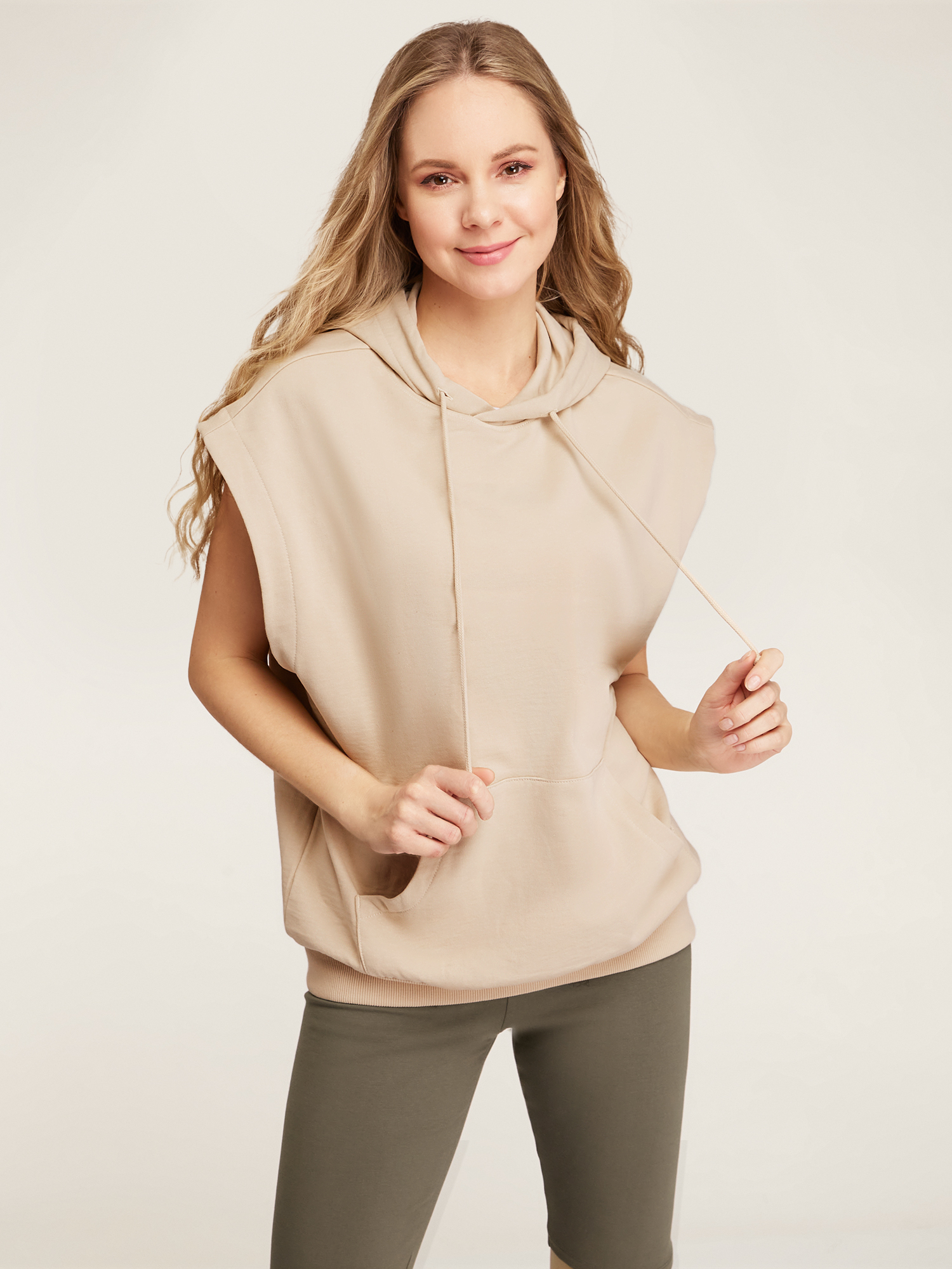 

Худи женское oodji 18905003 бежевое XL, 18905003