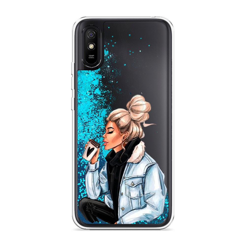 

Жидкий чехол с блестками "Cute girl" на Xiaomi Redmi 9A, 38993-1
