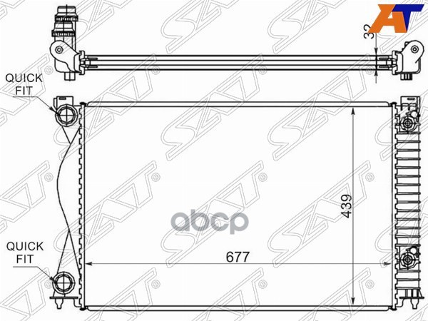 

Радиатор Audi A6 04-10 / S6 06-11 Sat AD0006-04