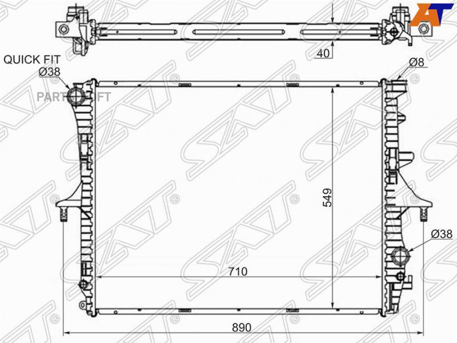 

Радиатор Audi Q7 05-15 / Volkswagen Touareg 02-10 / Porsche Cayenne 02-10 Sat AD0007