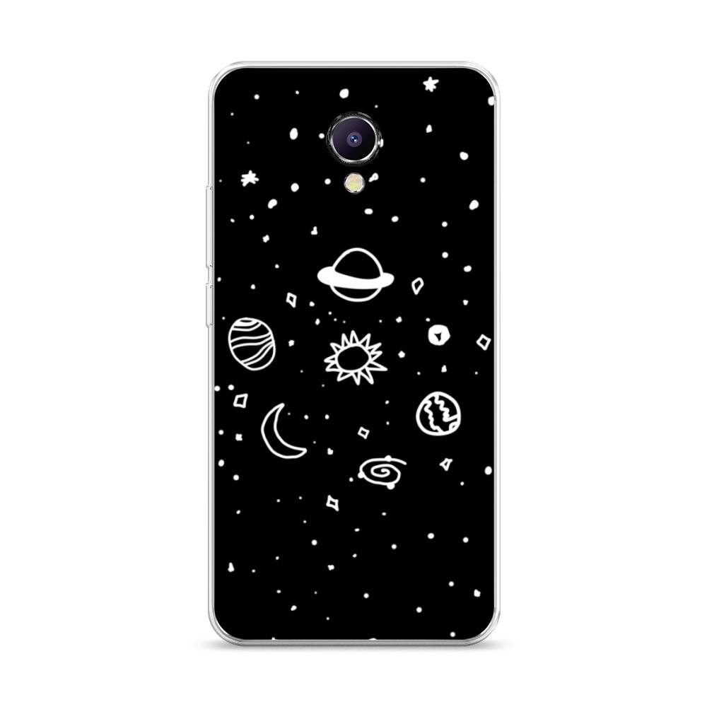 

Чехол на Meizu M5 Note "Дудл солнечной системы", Бежевый;серый, 71650-2