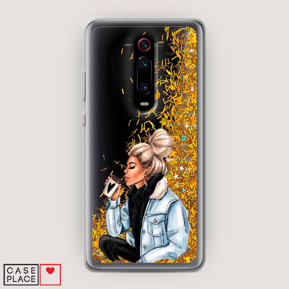 

Жидкий чехол с блестками "Cute girl" на Xiaomi Redmi K20, 35590-1