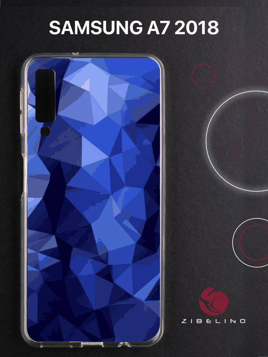 

Чехол для Samsung Galaxy a7 (2018) прозрачный с рисунком, с принтом геометрический принт, ZUTC-SAM-A750