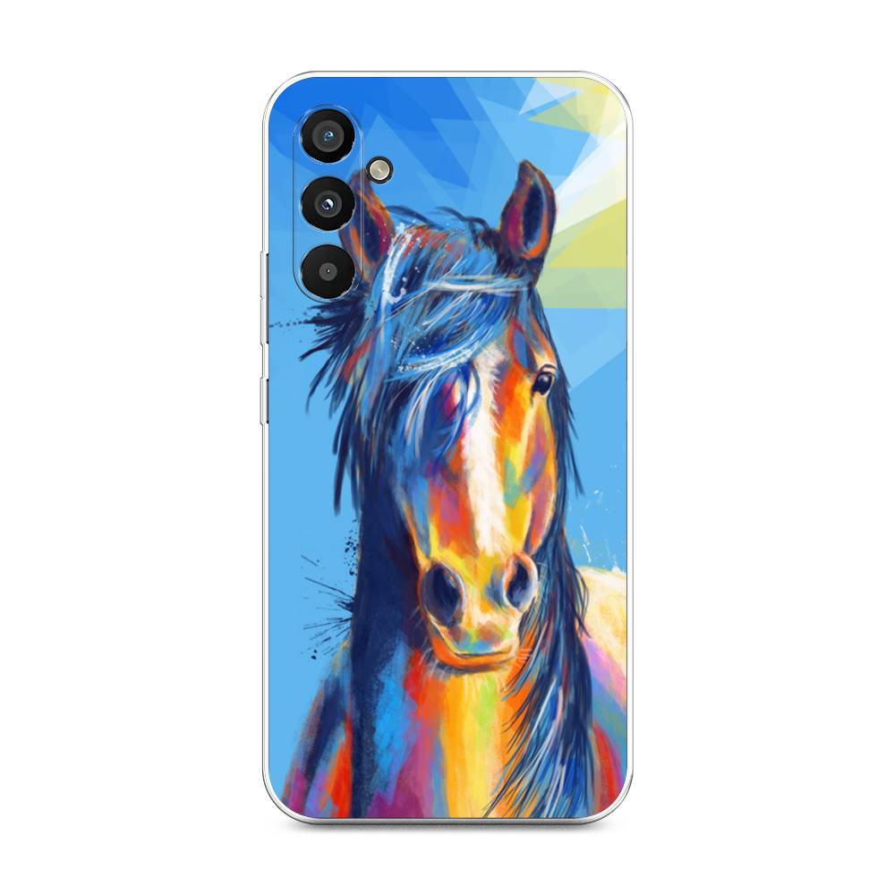 

Чехол на Samsung Galaxy A34 5G "Лошадь арт 3", Голубой;желтый;синий, 2107850-1