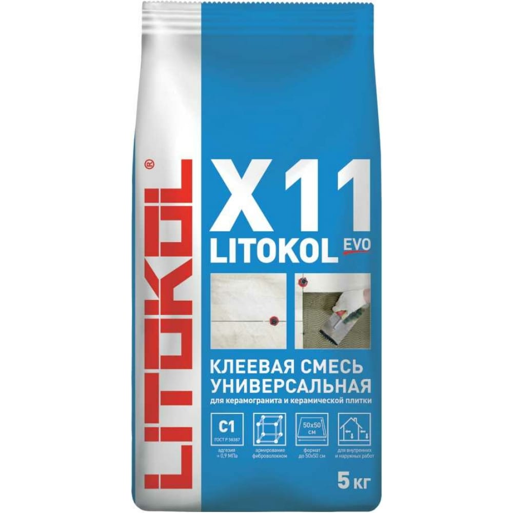 фото Клеевая смесь litokol x11 evo 5 кг 498720003