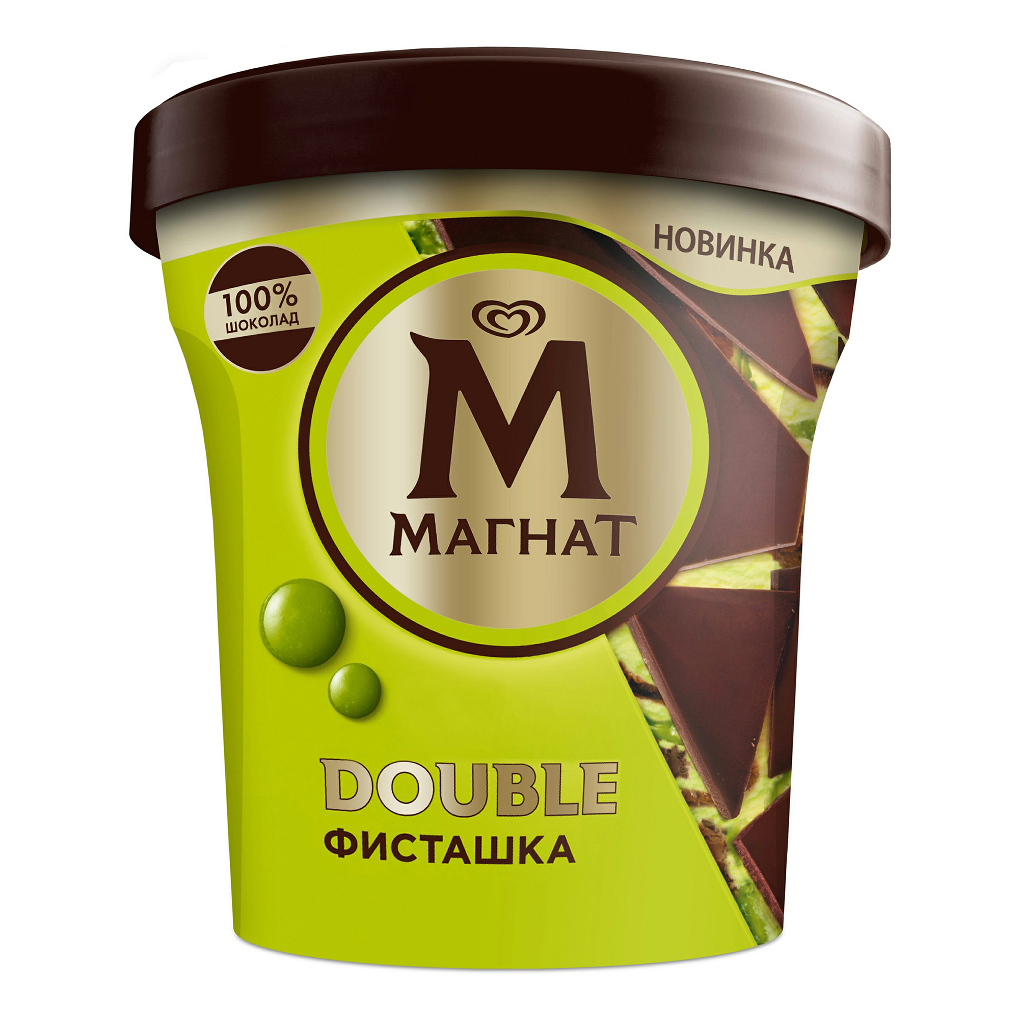 

Мороженое сливочное Магнат Double фисташка 300 г