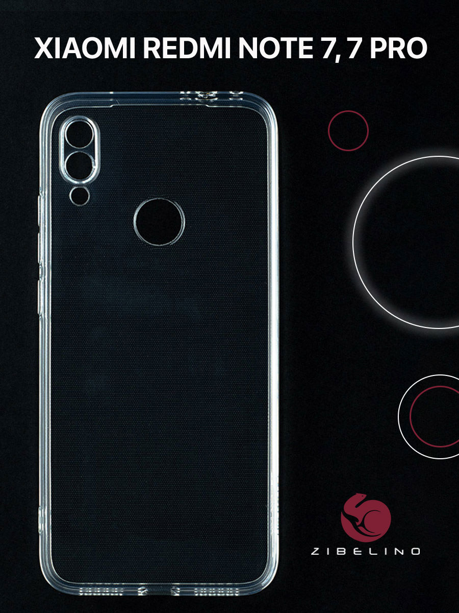 

Чехол для Xiaomi Redmi Note 7, Redmi Note 7 prо прозрачный, с защитой камеры, ZUTCP-XMI-NOT7