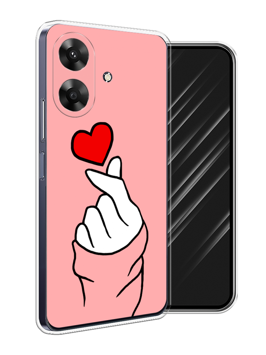 

Чехол Awog на Realme Note 60 "Милое сердечко", Белый;красный;черный, 2518550-1