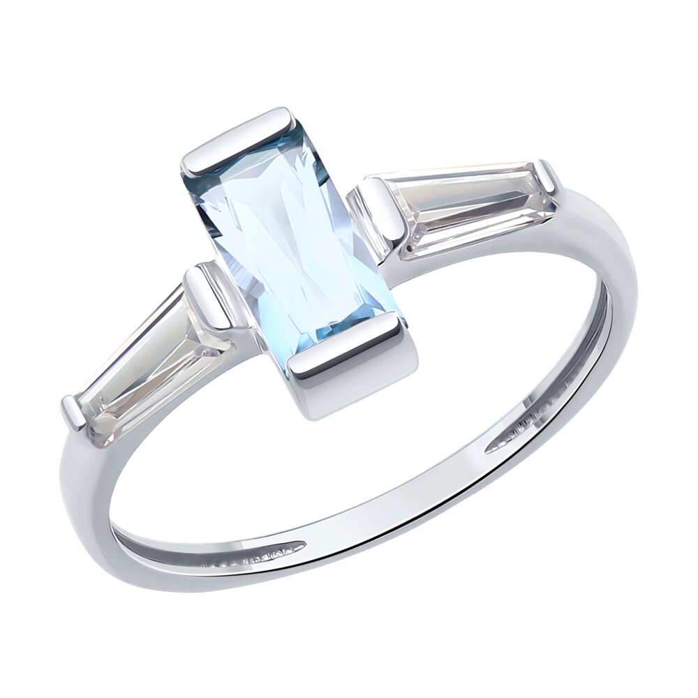 

Кольцо из золота р. 18 Diamant 52-310-02469-1, фианит\топаз, 52-310-02469-1