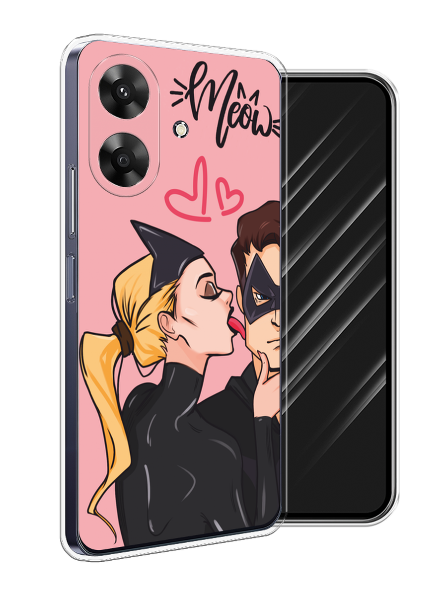 

Чехол Awog на Realme Note 60 "Kiss of Cat Woman", Розовый;черный;бежевый, 2518550-1