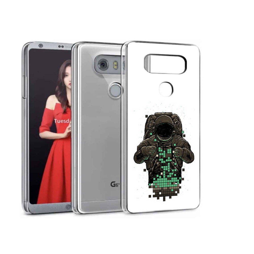 

Чехол MyPads Tocco для LG G5 космонавт с пикселями, Прозрачный, Tocco