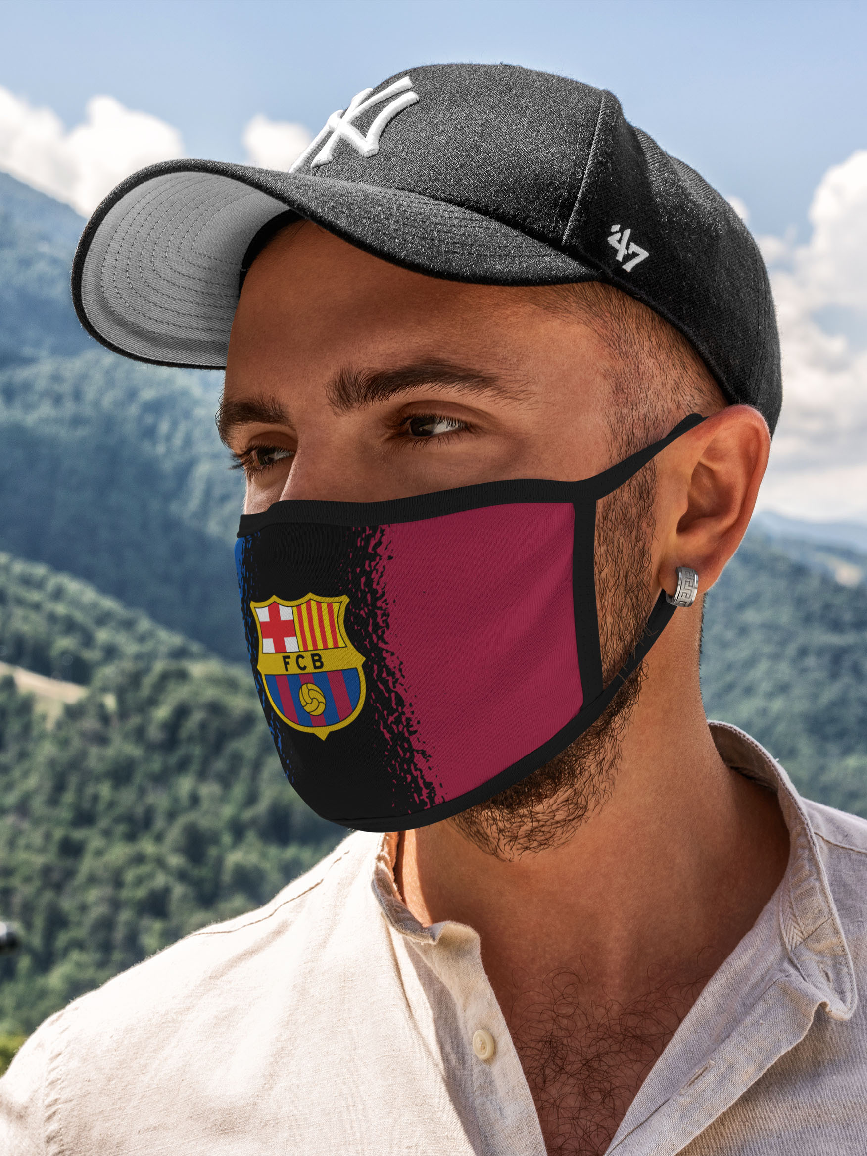 

Многоразовая маска унисекс Burnettie Barcelona Barselona., Разноцветный, Barcelona Barselona.