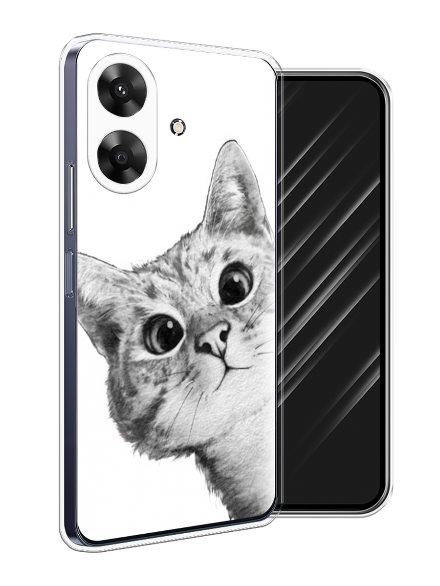 

Чехол Awog на Realme Note 60 "Кот рисунок черно-белый", Черный, 2518550-1