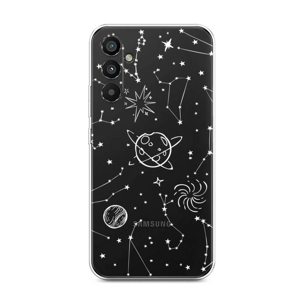 

Чехол на Samsung Galaxy A34 5G "Планеты в космосе", Белый, 2107850-2