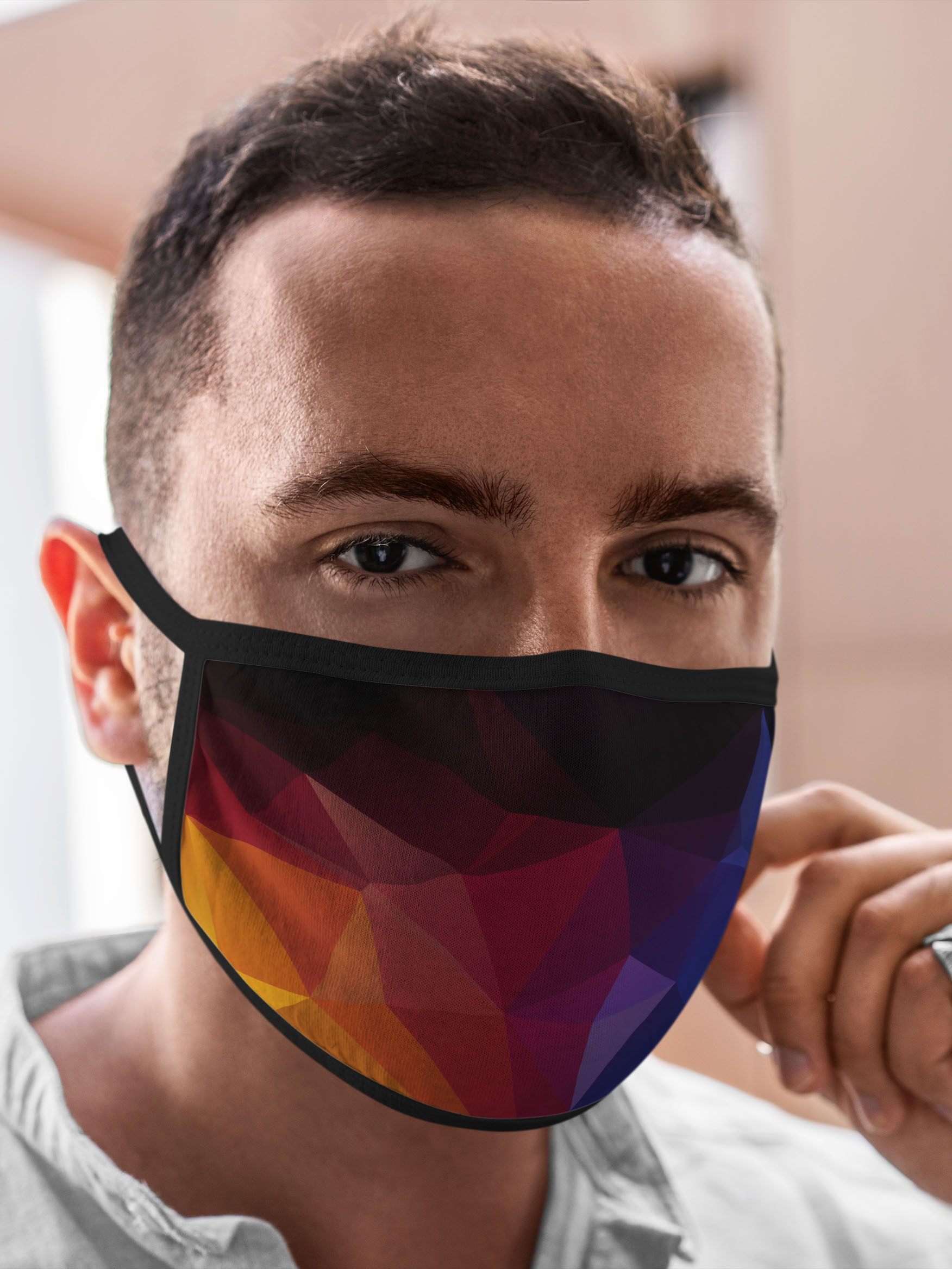 

Многоразовая маска унисекс Burnettie Абстракция Полигональный Фон, Разноцветный, Абстракция Полигональный Фон