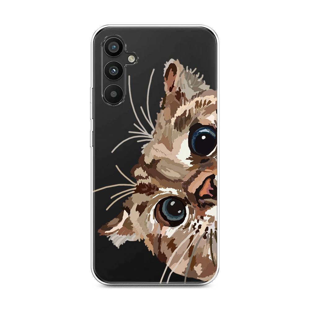 

Чехол на Samsung Galaxy A34 "Любопытный кот", Коричневый;синий;черный, 2107850-1