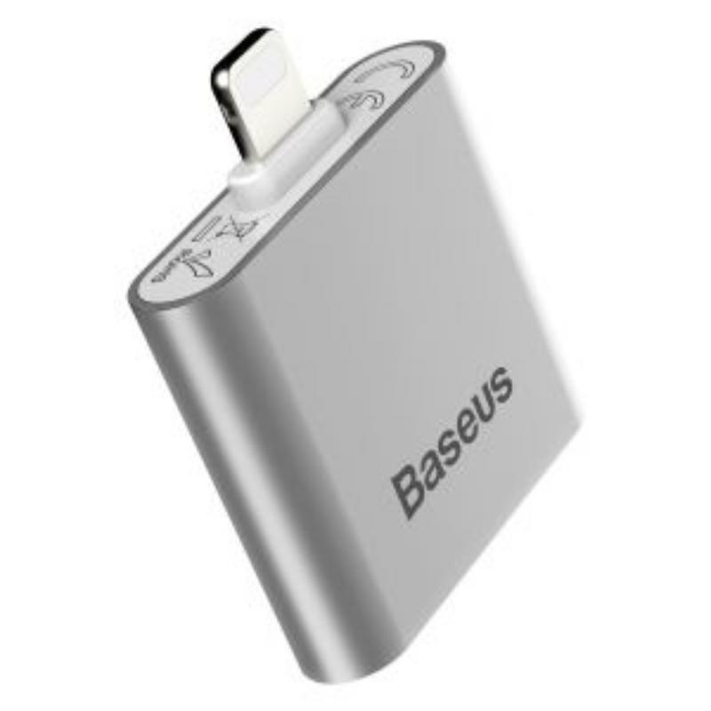 

Переходник Baseus IP To Double IP Socket Adapter L39 Silver, Серебристый