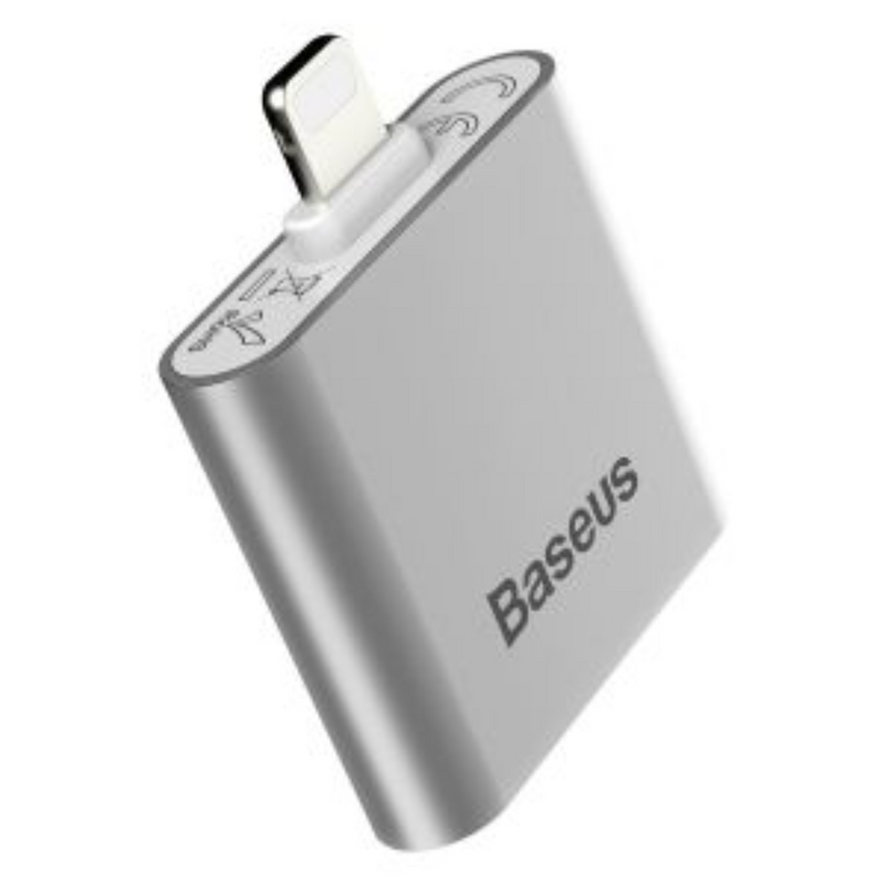 Переходник Baseus IP To Double IP Socket Adapter L39 Silver