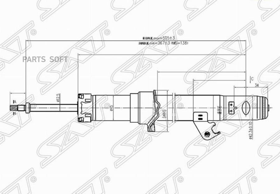 

SAT Стойка передняя MAZDA 6/ATENZA 02- RH