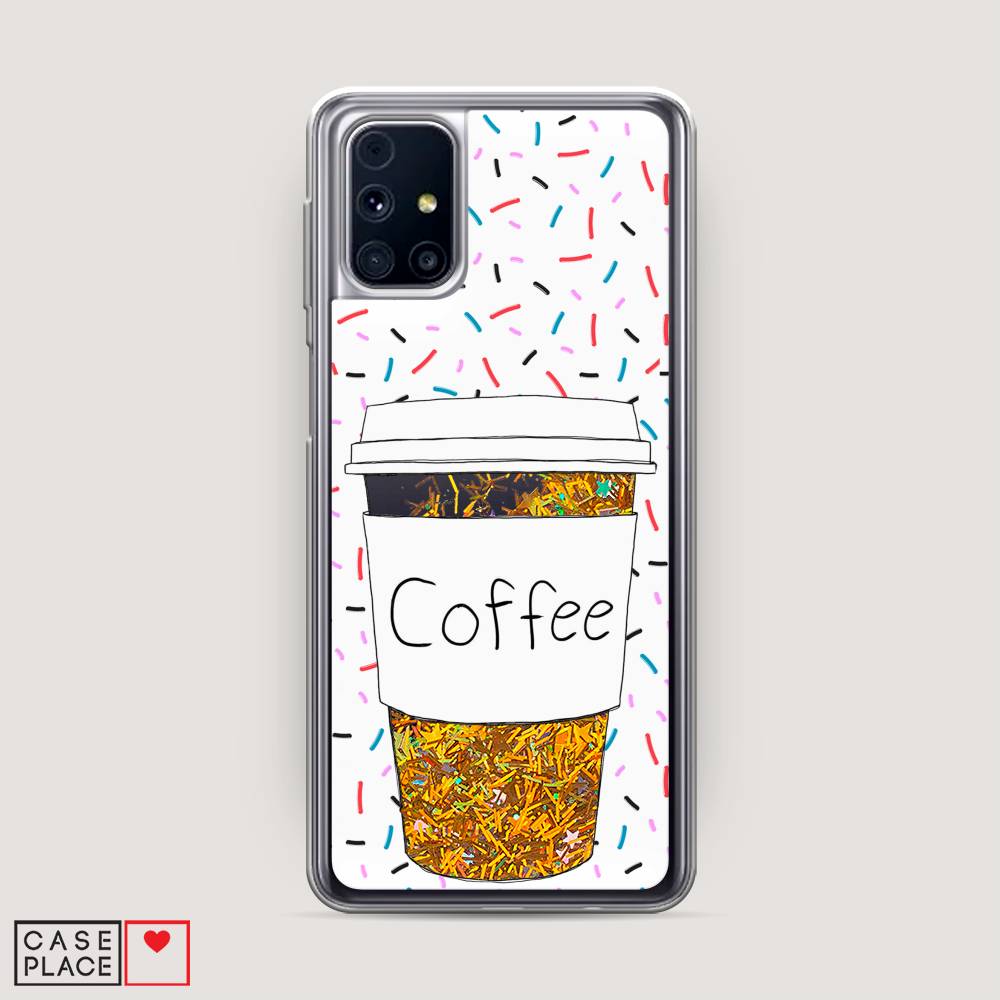 фото Чехол awog "coffee прозрачный стакан" для samsung galaxy m31s